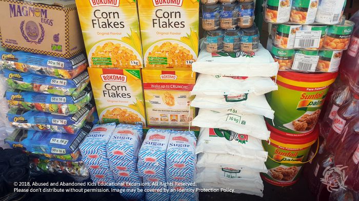  - Food and groceries consigned to Lerato Child & Youth Care Centre